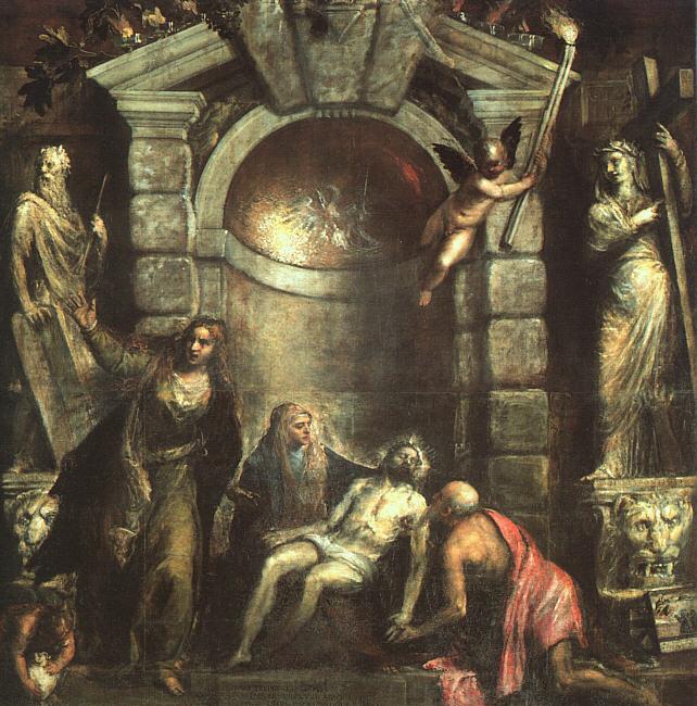  Titian Entombment (Pieta) France oil painting art